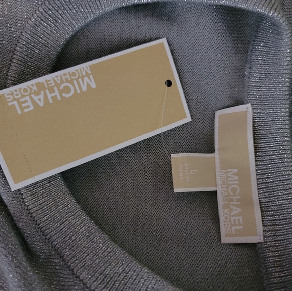 Michael Kors open shoulder metallic womens shirt in large - Picture 8 of 9